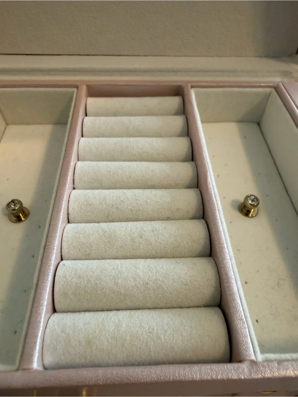 Blush Pink Jewelry Box with Gold Hardware
